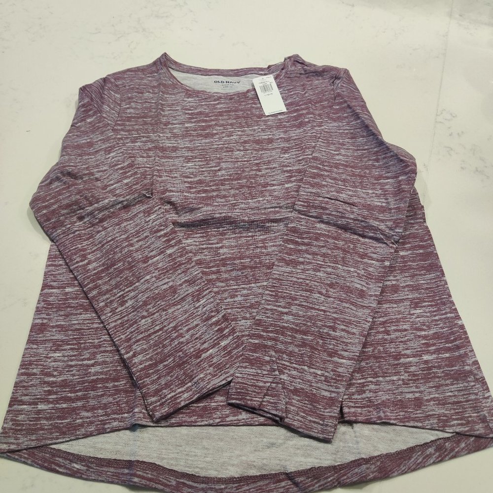 Girls Old Navy softest tee in purple Size 10/12